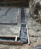 poly sheet under footing